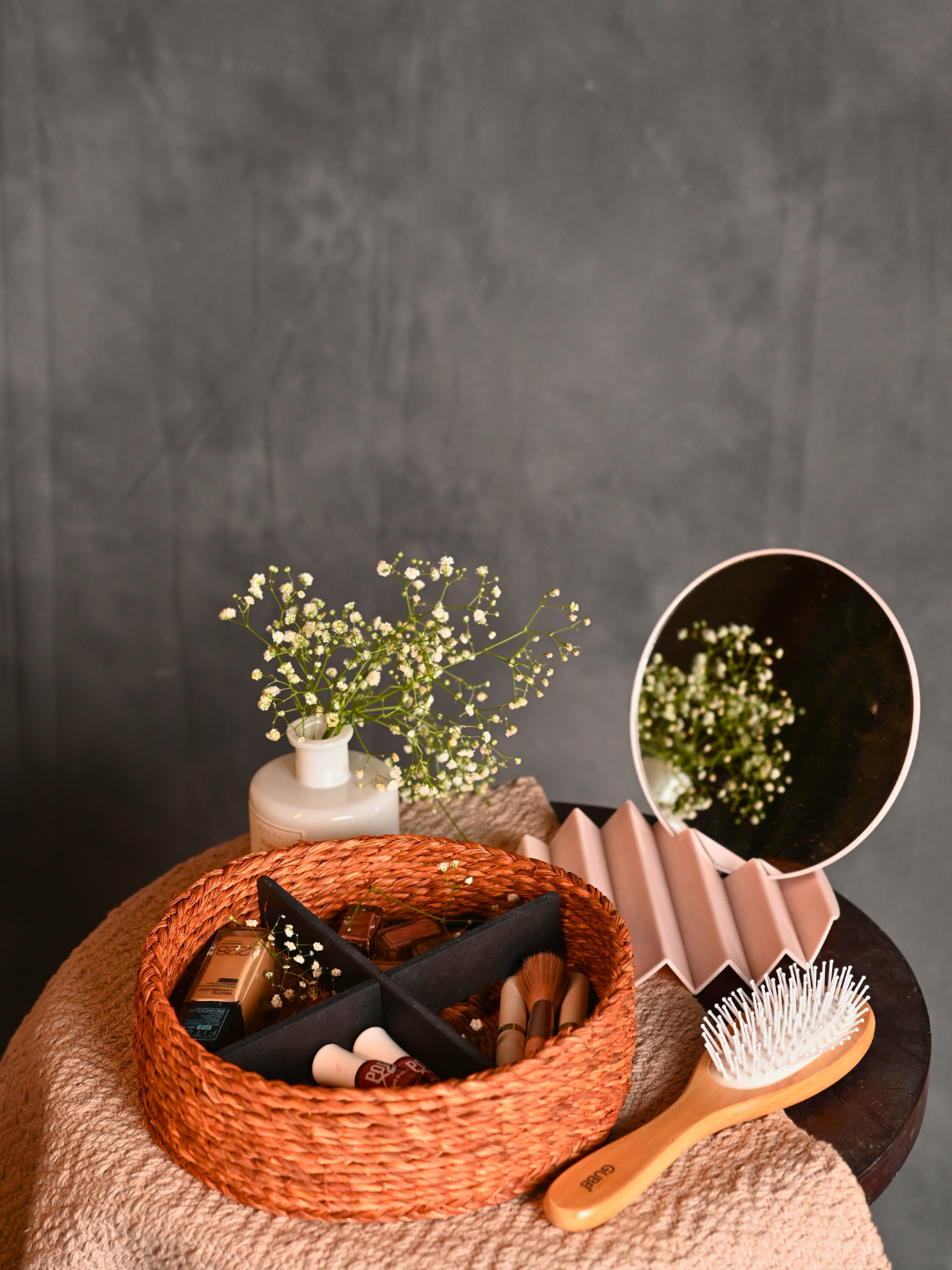 Handmade Sabai Grass Jewellery Box - Orange