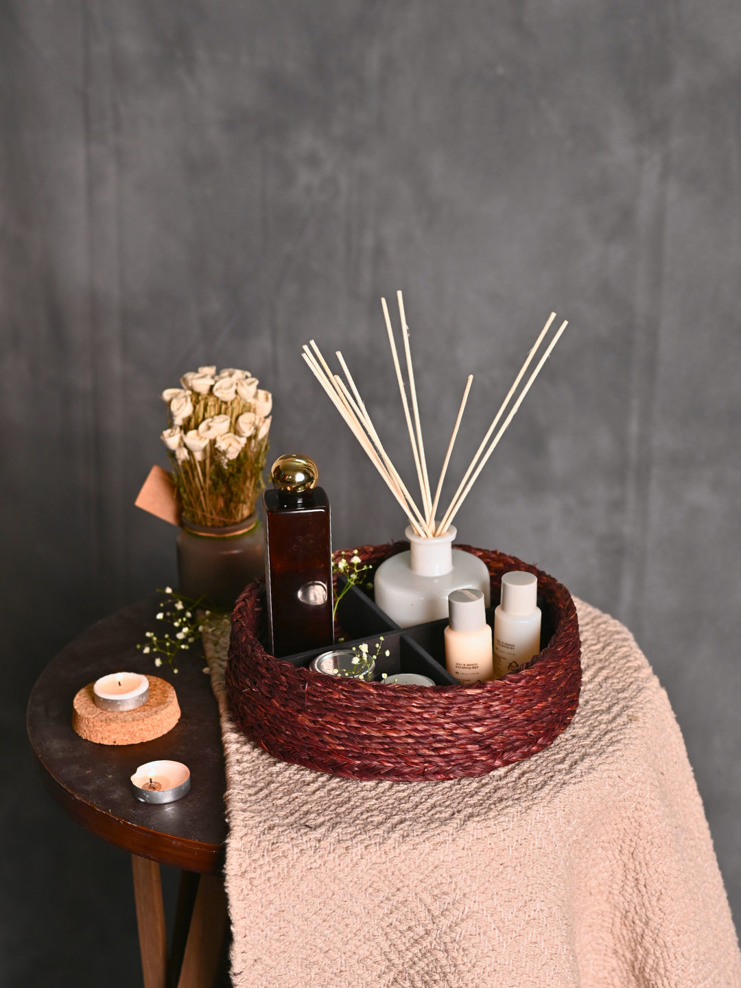 Handmade Sabai Grass Jewellery Box - Brown