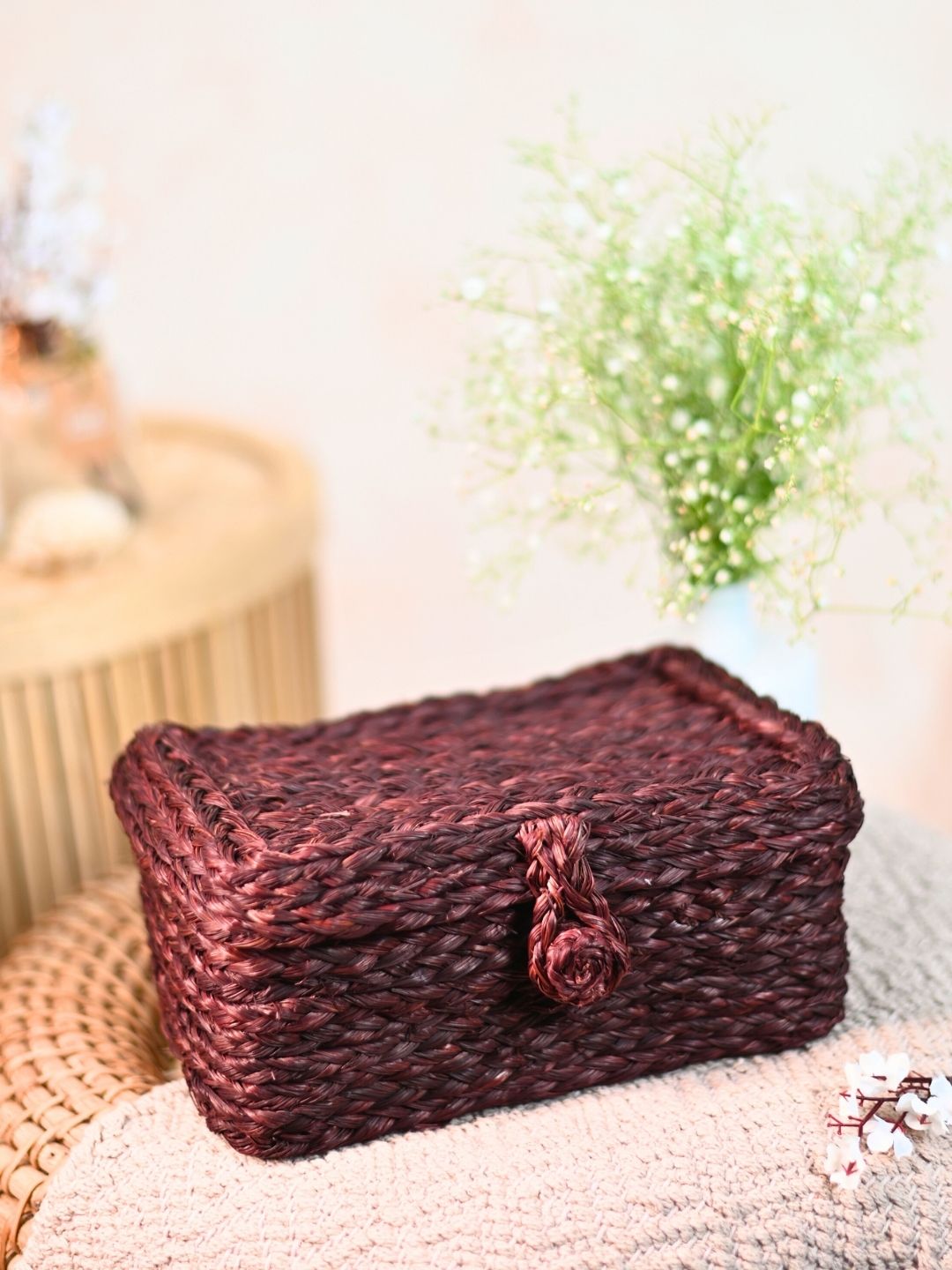 Handmade Sabai Grass Sandook - Brown