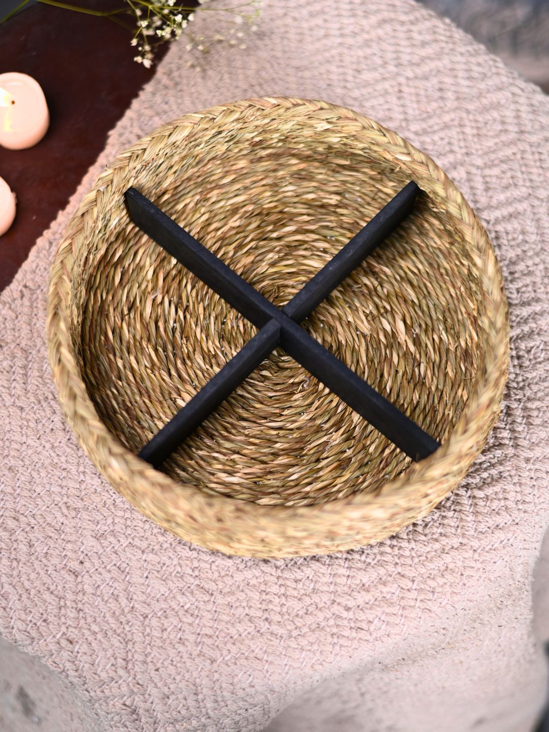 Handmade Sabai Grass Jewellery Box - Natural