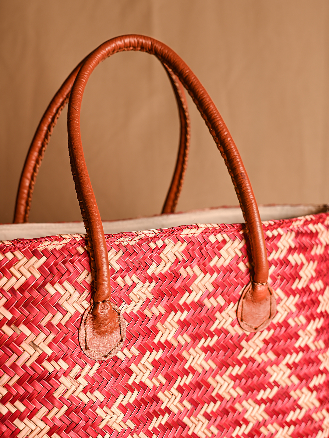 Handmade Sitalpati Potli Bag - Red