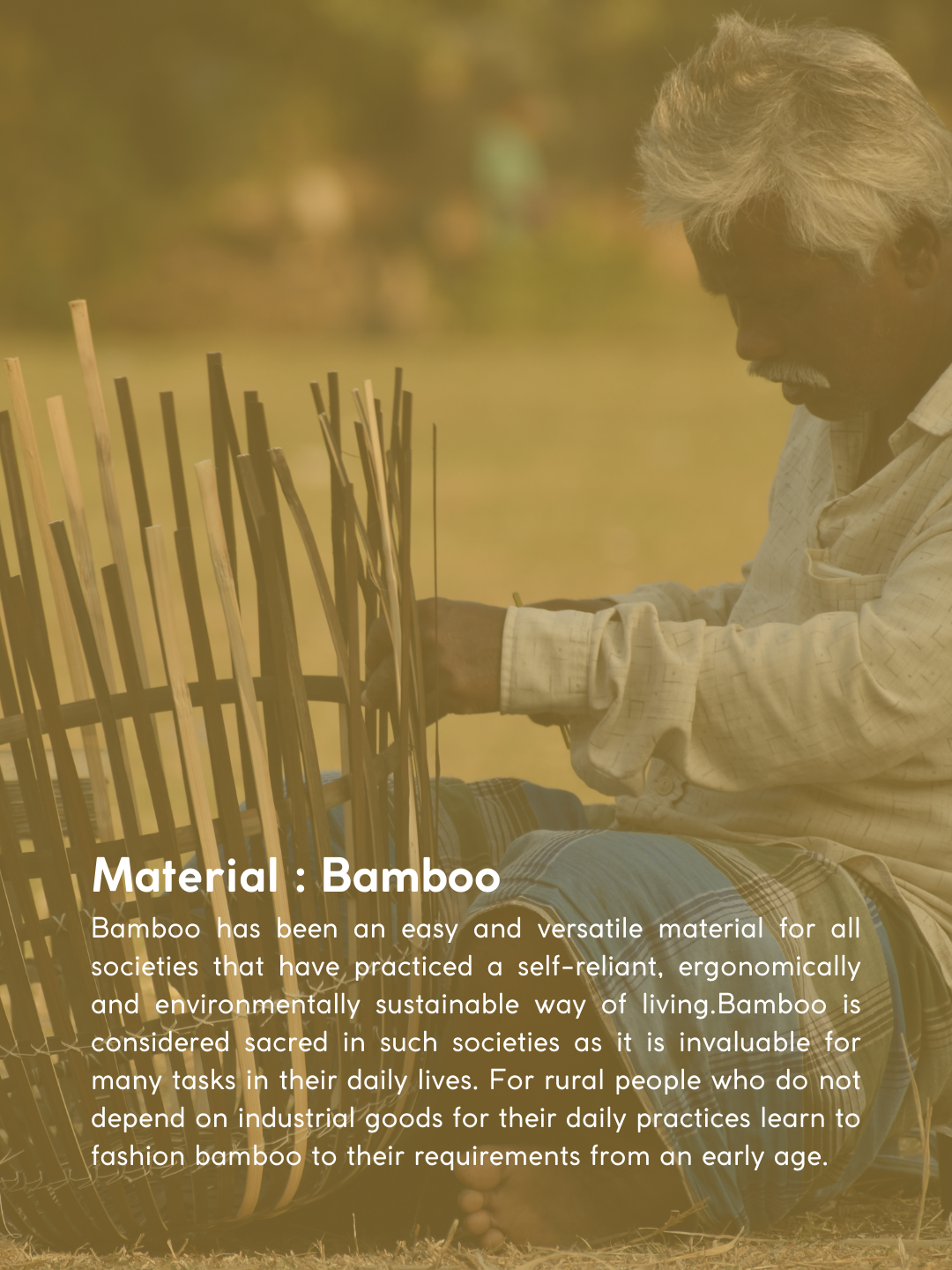 Handmade Bamboo Rectangular Basket - Green