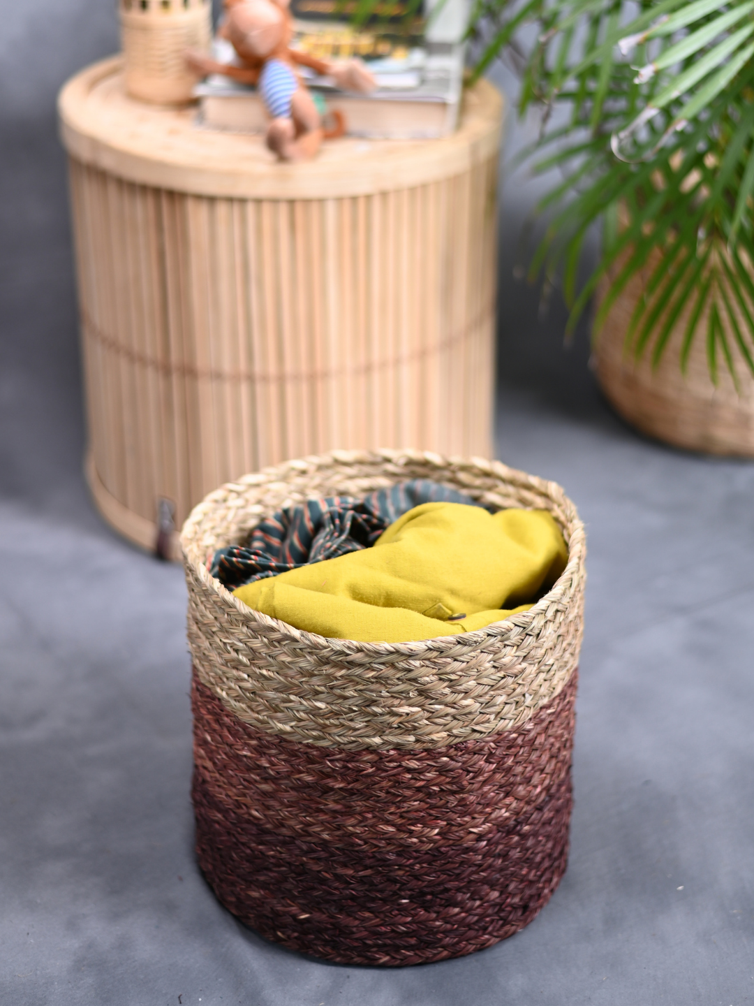 Handmade Sabai Grass Organizer - Brown