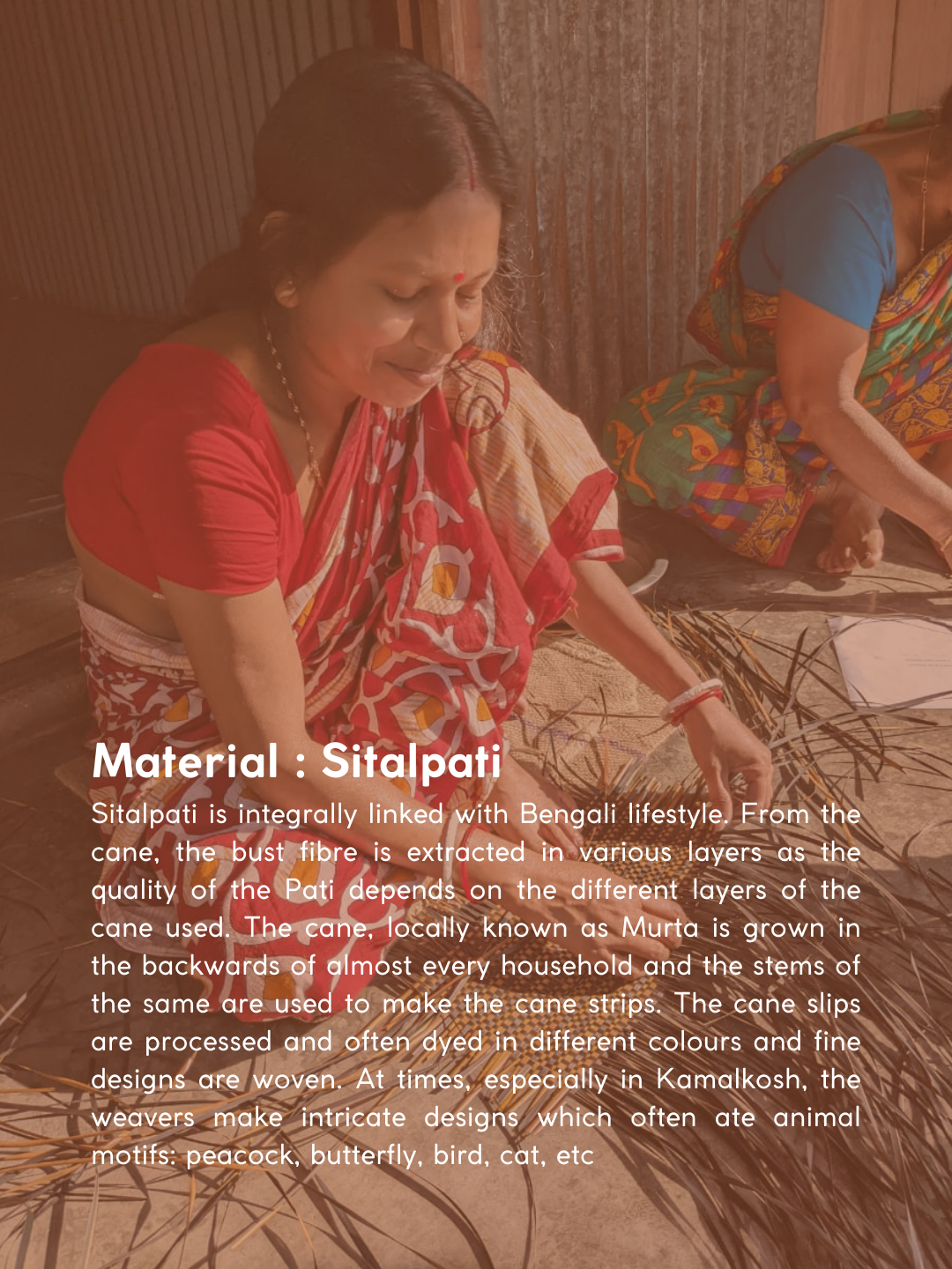 Handmade Sitalpati Potli Bag - Red