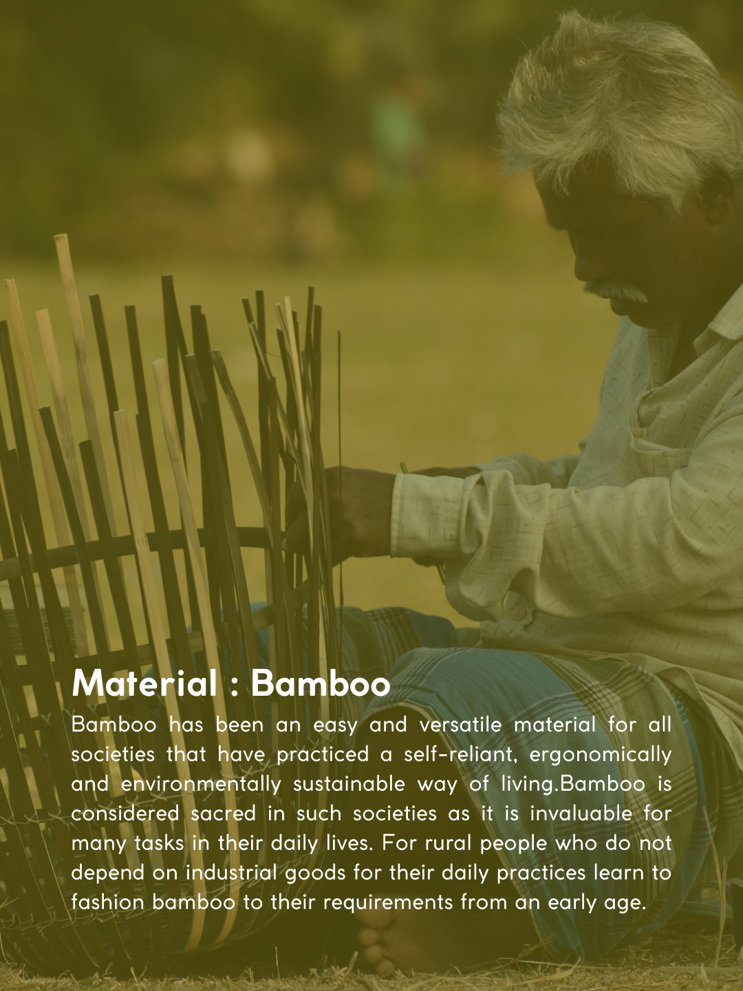 Handmade Bamboo Bedside Tray - Indigo