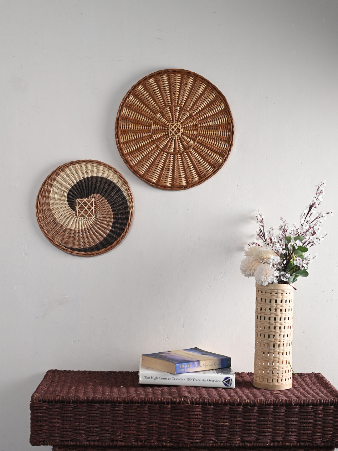 Wicker Wall Plate Set of 2