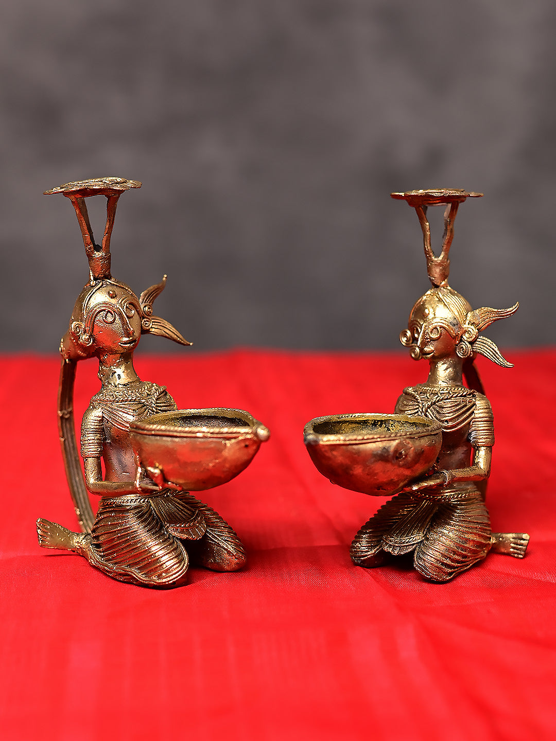 Handmade Dokra Diya and Incense Holder