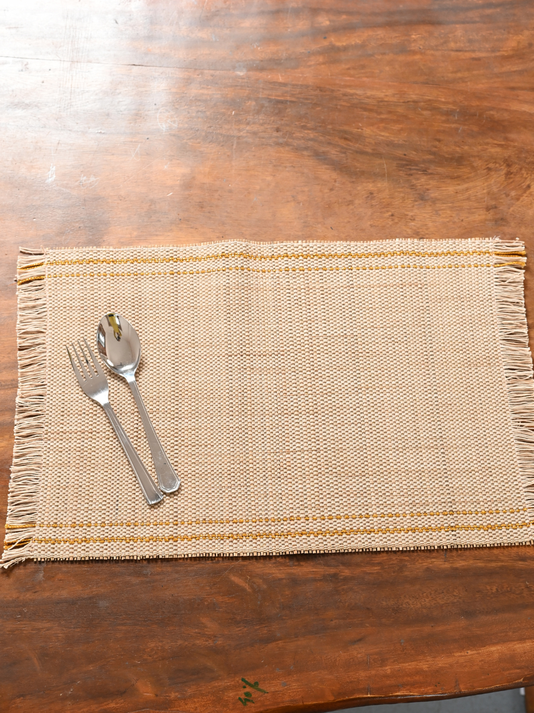 Handmade Madurkathi Tablemat with Zari Set of 4