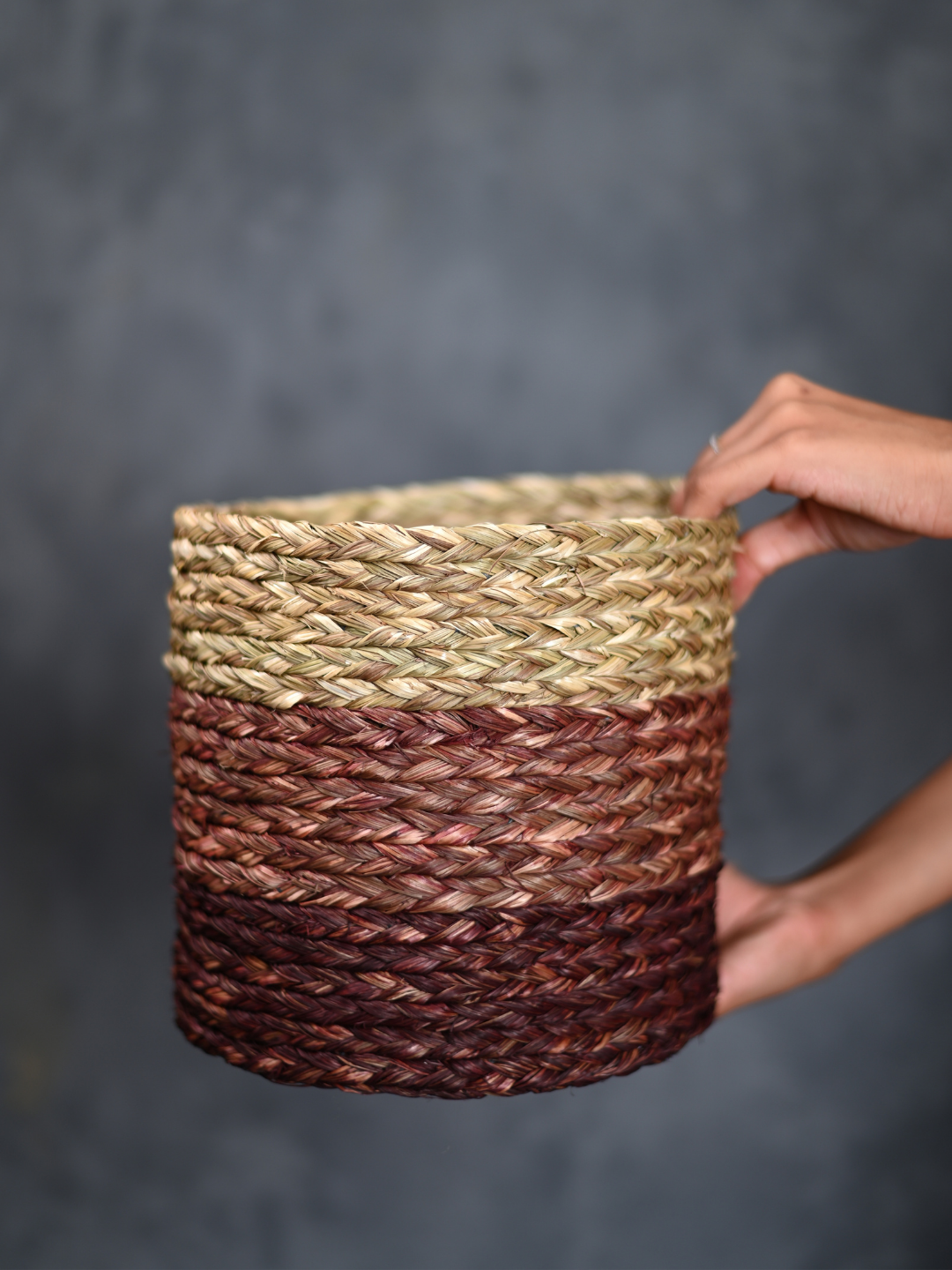 Handmade Sabai Grass Organizer - Brown