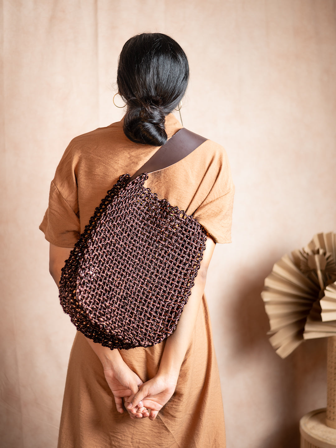 Handmade Sabai yoU Mesh Bag