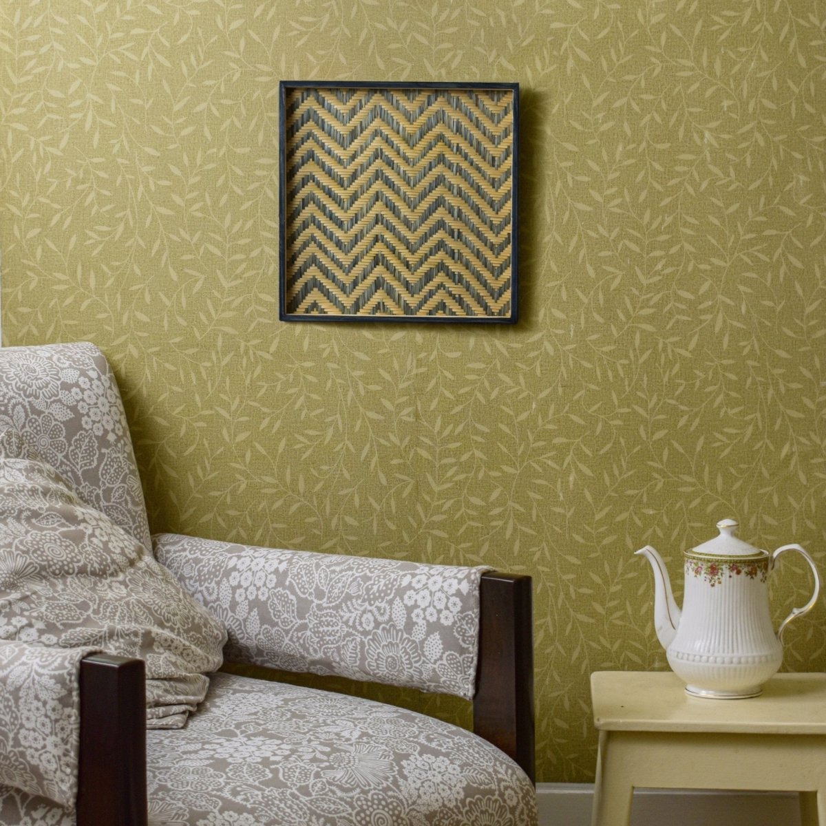 Bamboo Jamdani Wall Art Set of 4 - Kadam Haat