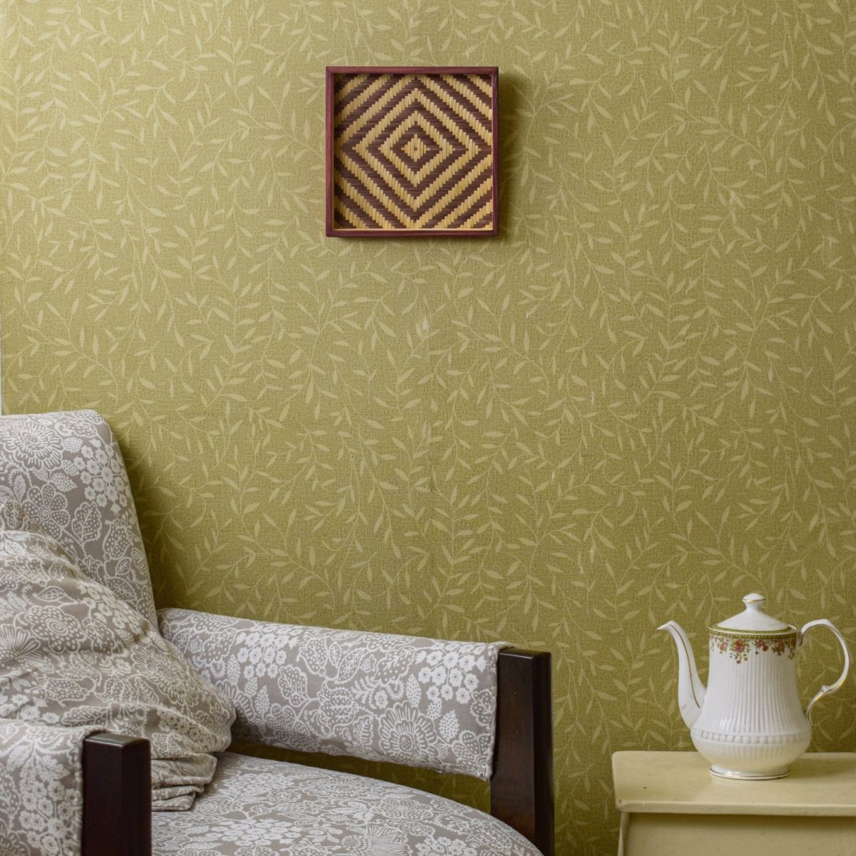 Bamboo Jamdani Wall Art Set of 4 - Kadam Haat