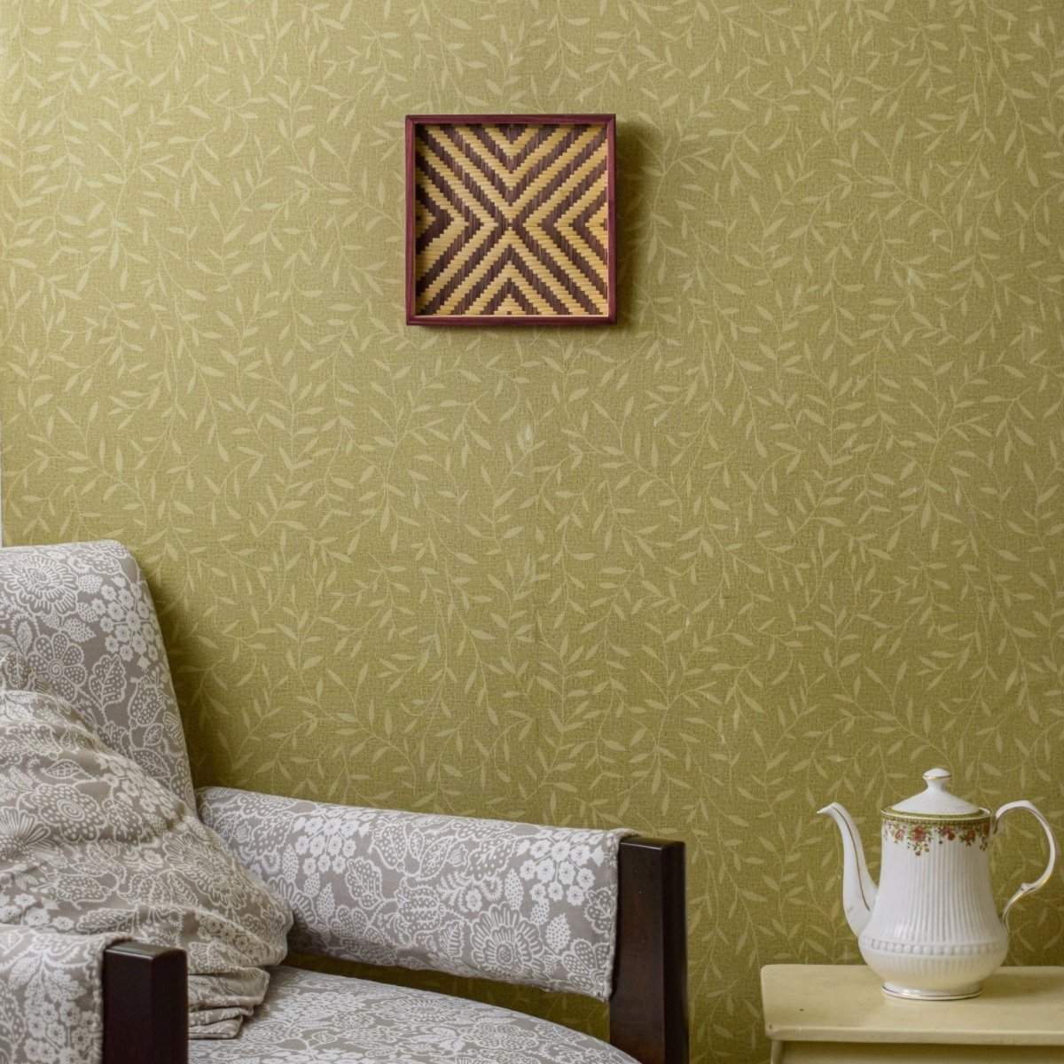 Bamboo Jamdani Wall Art Set of 4 - Kadam Haat