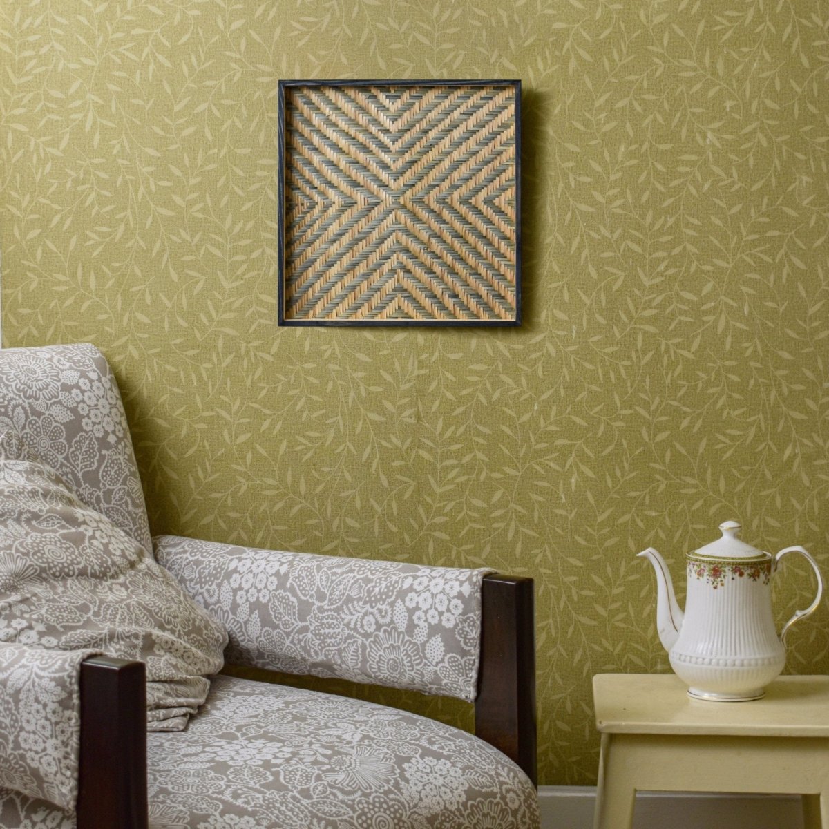 Bamboo Jamdani Wall Art Set of 4 - Kadam Haat