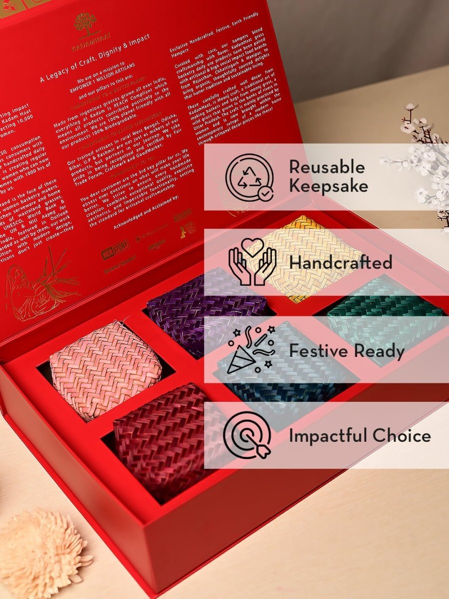 Handcrafted Shitalpati Diwali Gift Hamper – Nature's Bounty - Kadam Haat