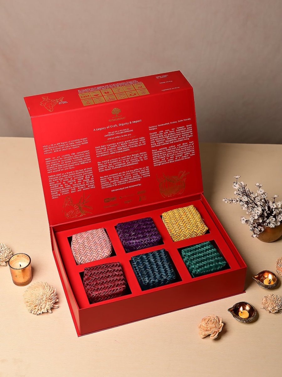 Handcrafted Shitalpati Diwali Gift Hamper – Nature's Bounty - Kadam Haat