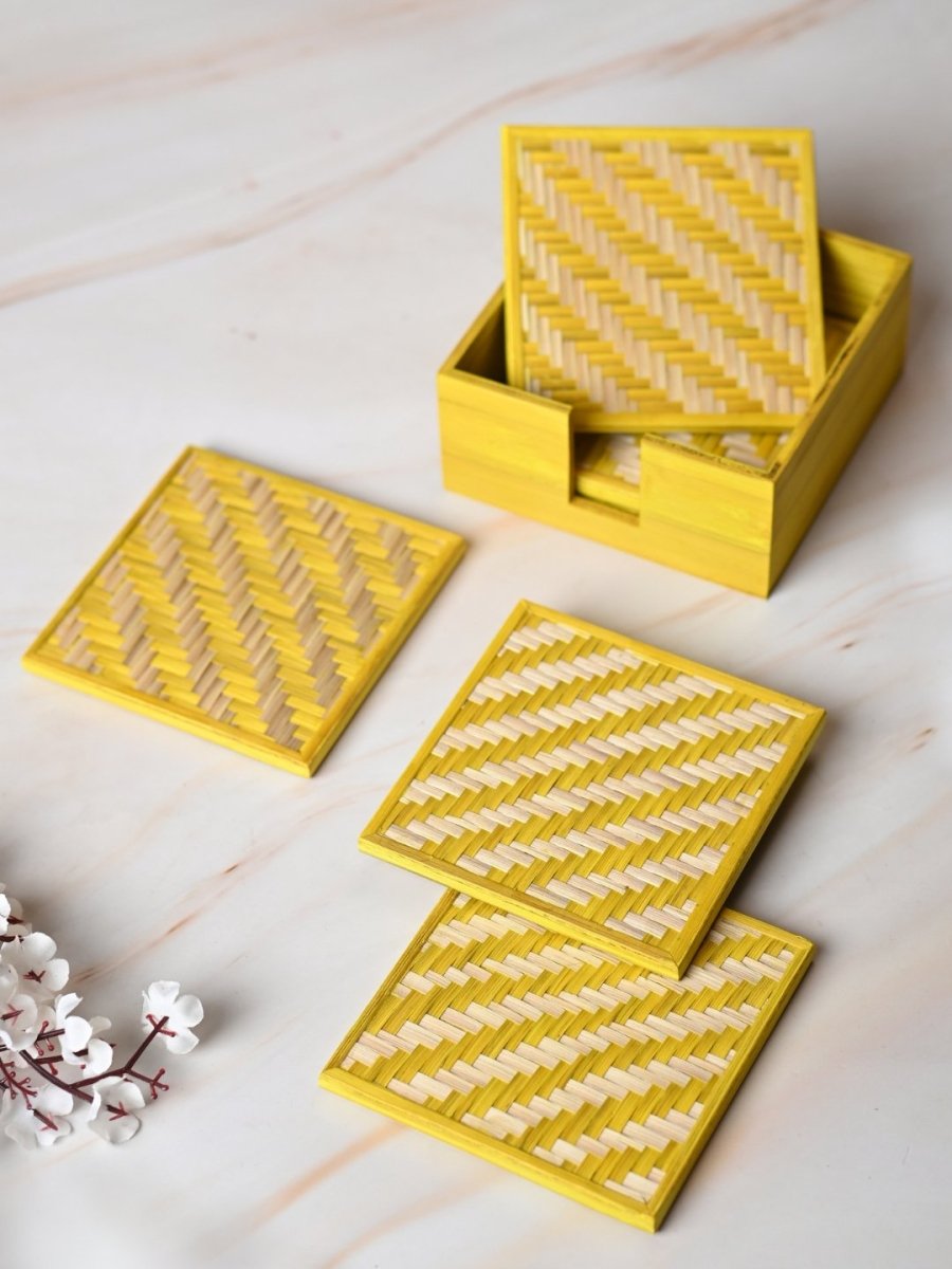 Handmade Bamboo Coasters - Kadam Haat