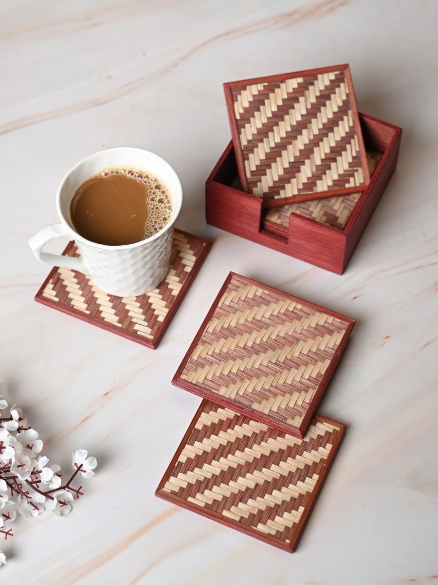 Handmade Bamboo Coasters - Kadam Haat