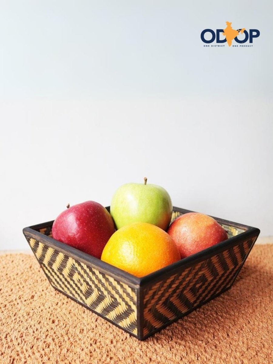 Handmade Bamboo Fruit Basket – Medium - Kadam Haat