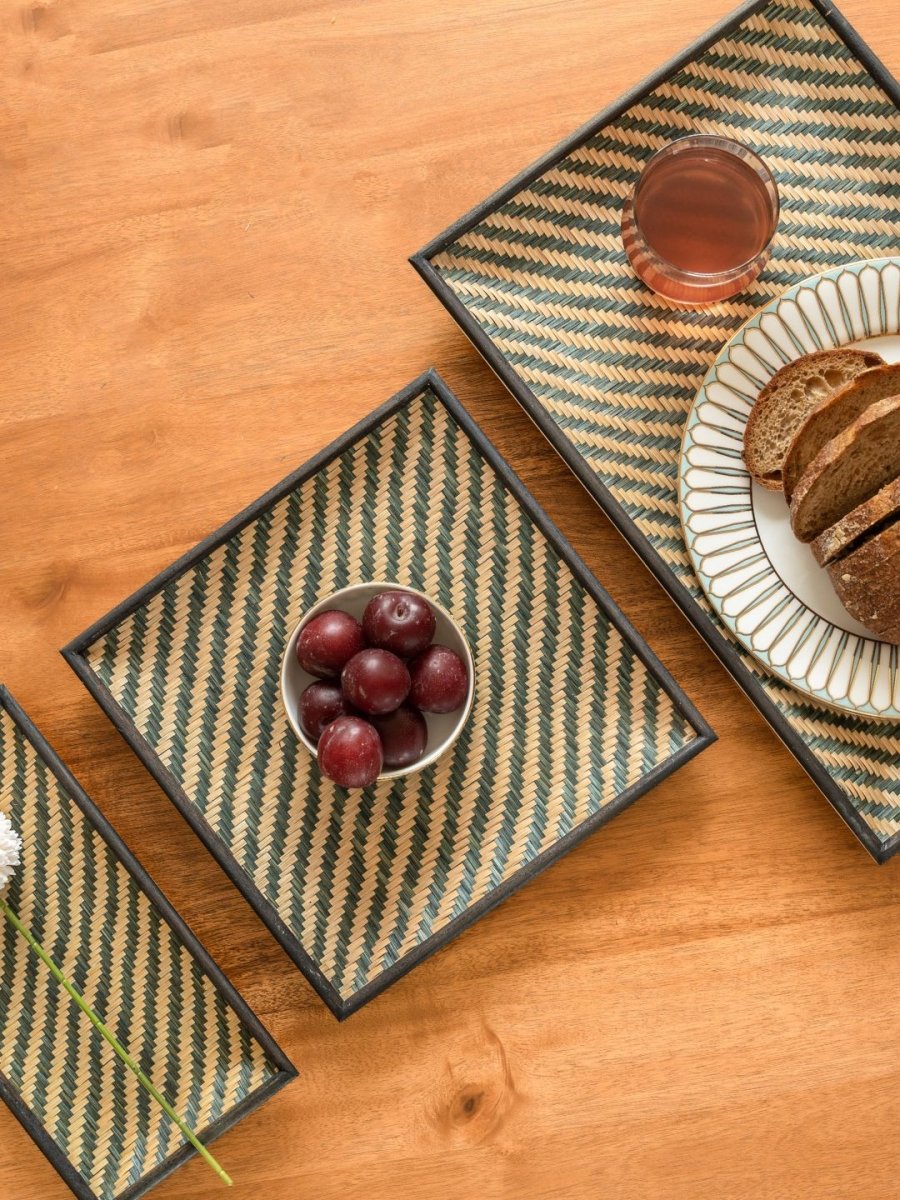 Handmade Bamboo Hosting Platter - Kadam Haat