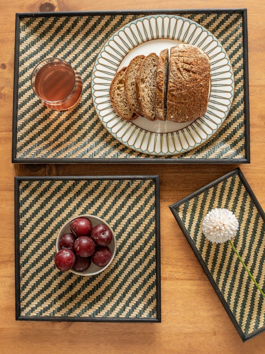 Handmade Bamboo Hosting Platter - Kadam Haat