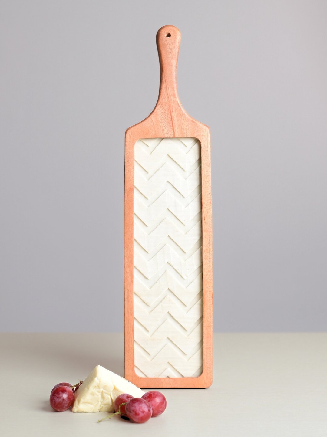 Handmade Chevron Shola Platter - Large - Kadam Haat