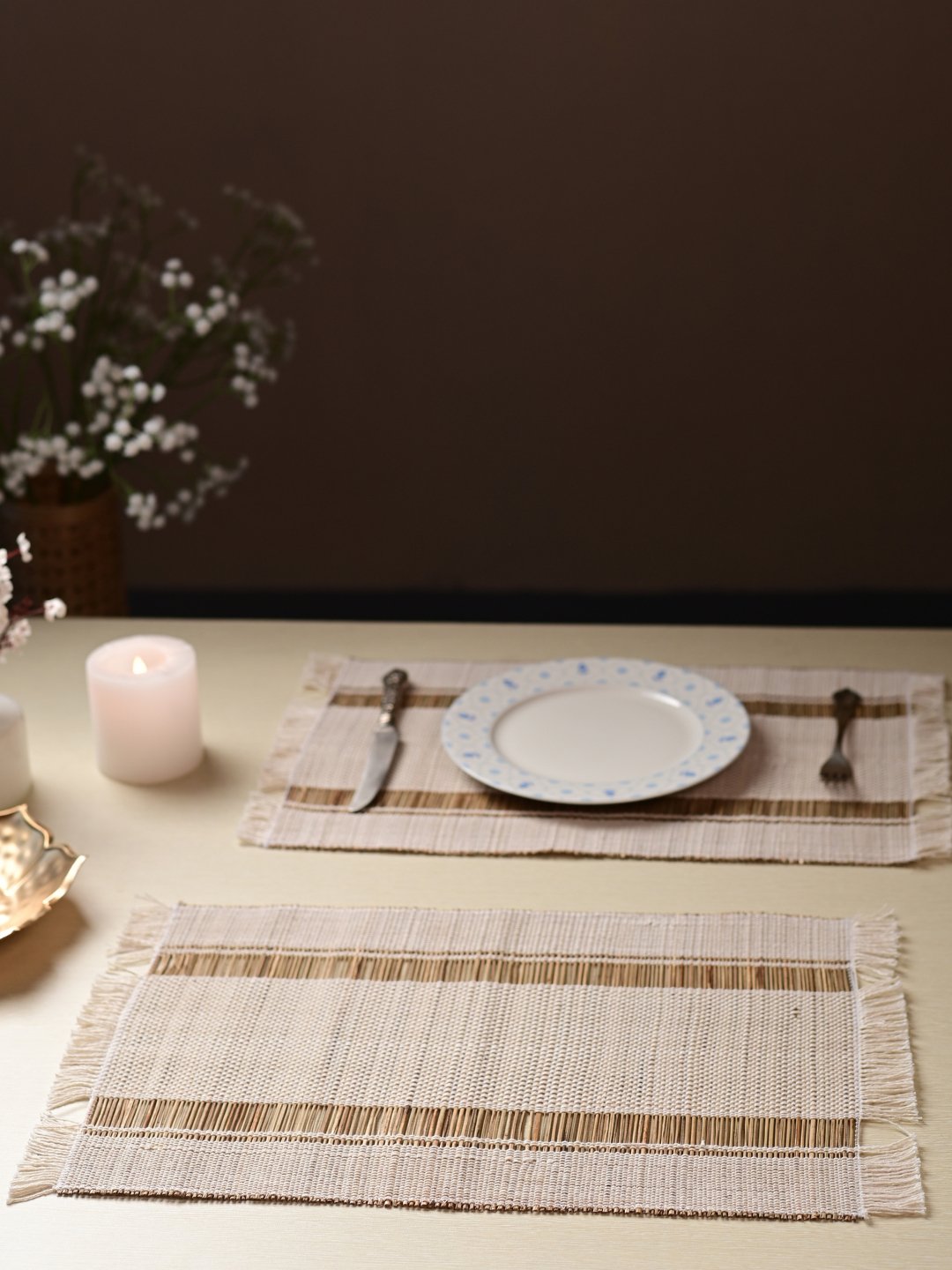 Handmade Madurkathi Table Mat - Set of 4