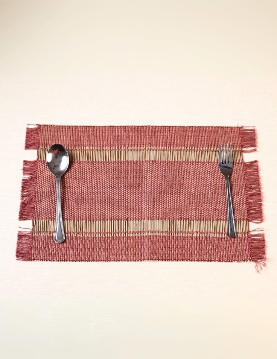 Handmade Madurkathi Table Mat - Set of 6 - Kadam Haat