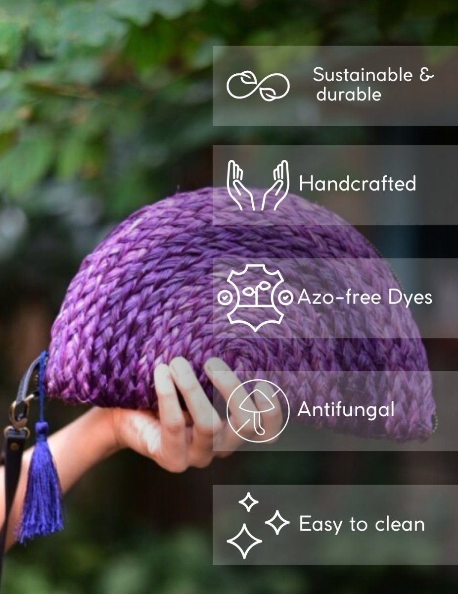 Handmade Moon Clutch - Lavender - Kadam Haat