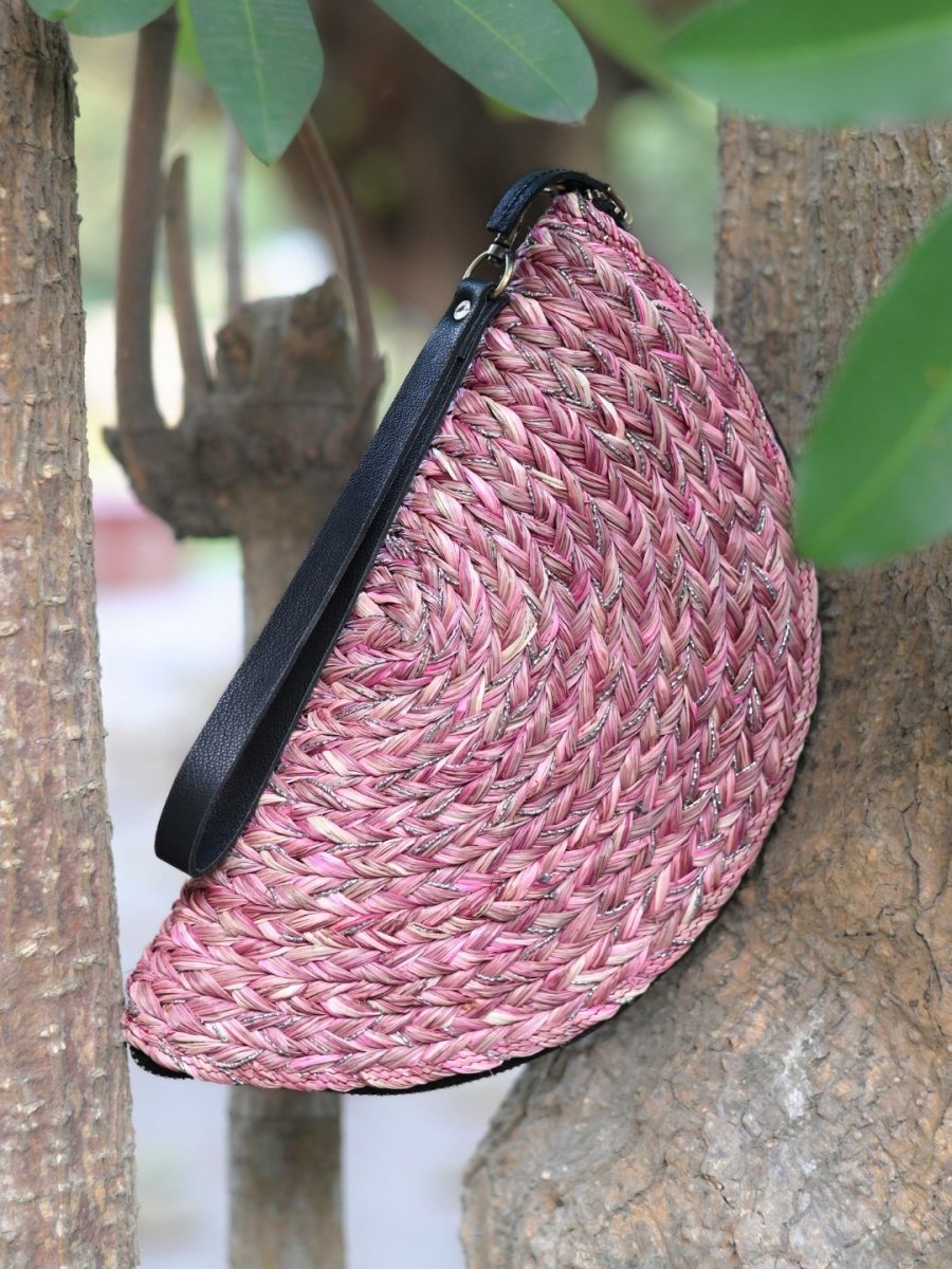 Handmade Moon Clutch - Pink - Kadam Haat