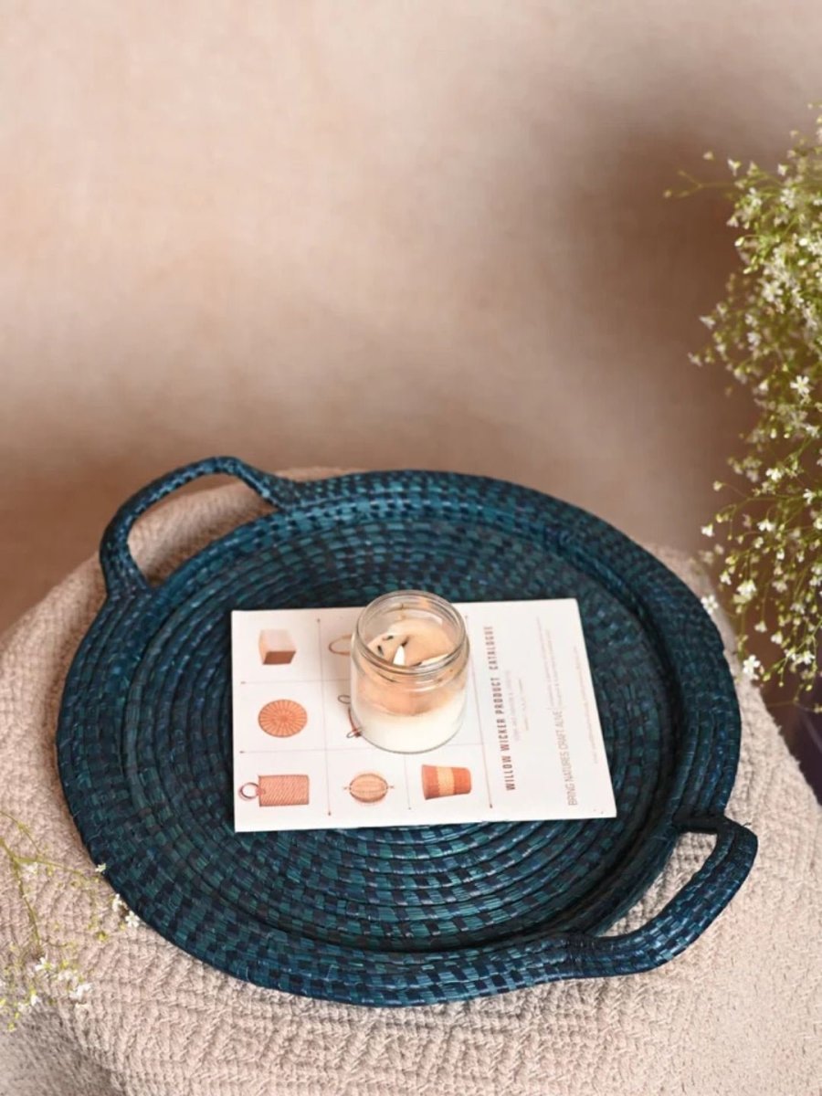 Handmade Moonj & Sabai Tableware Set - Kadam Haat