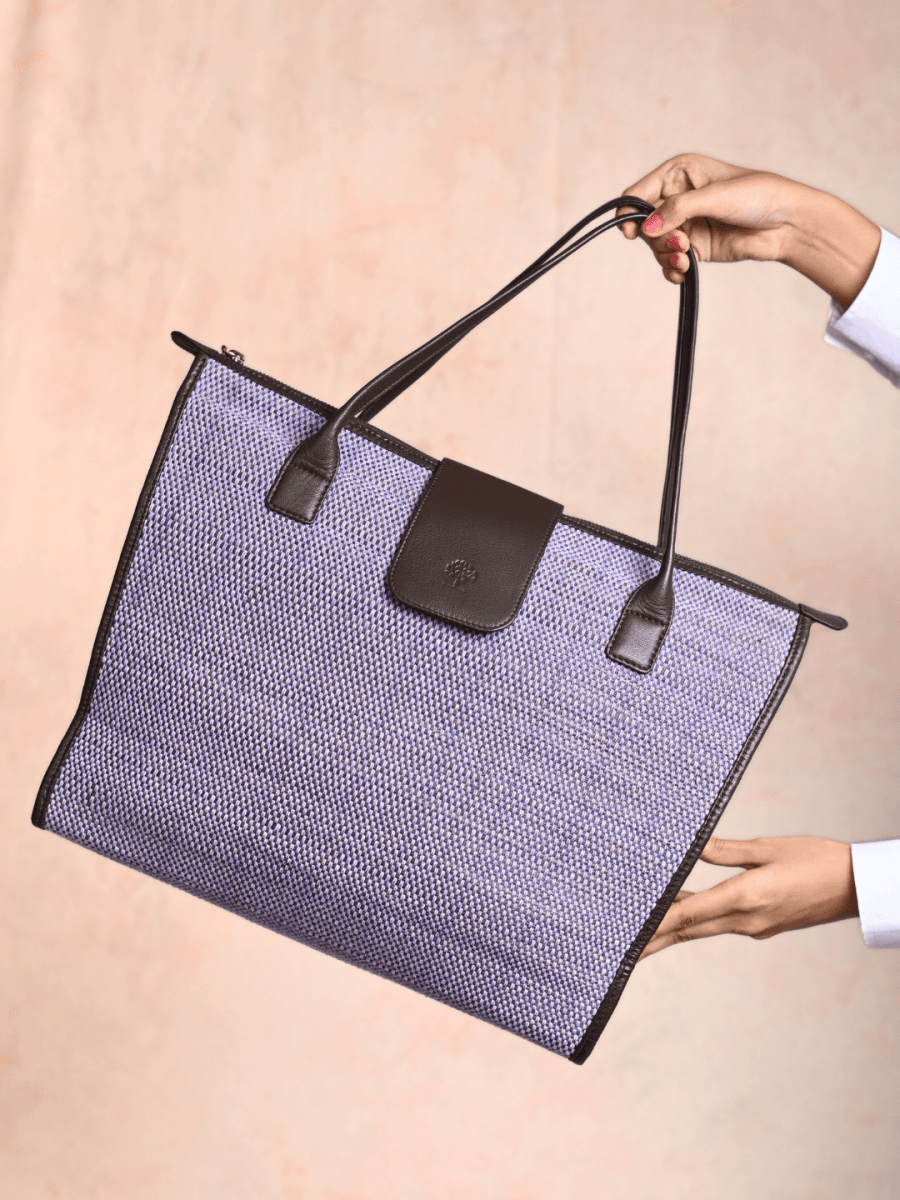 Handmade Roll - up Madurkathi Bag - Kadam Haat