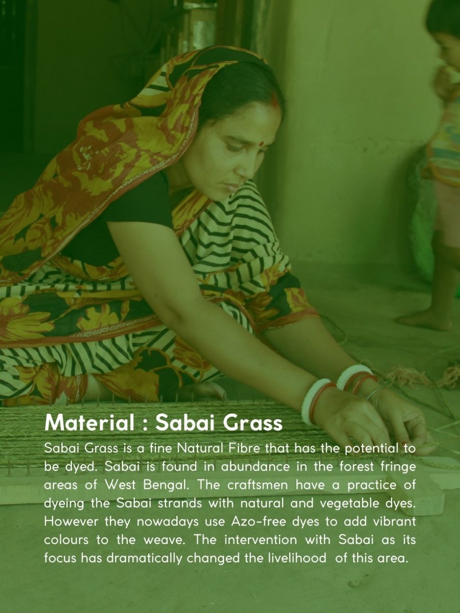 Handmade Sabai Gift Box - Green | Set of 3 - Kadam Haat