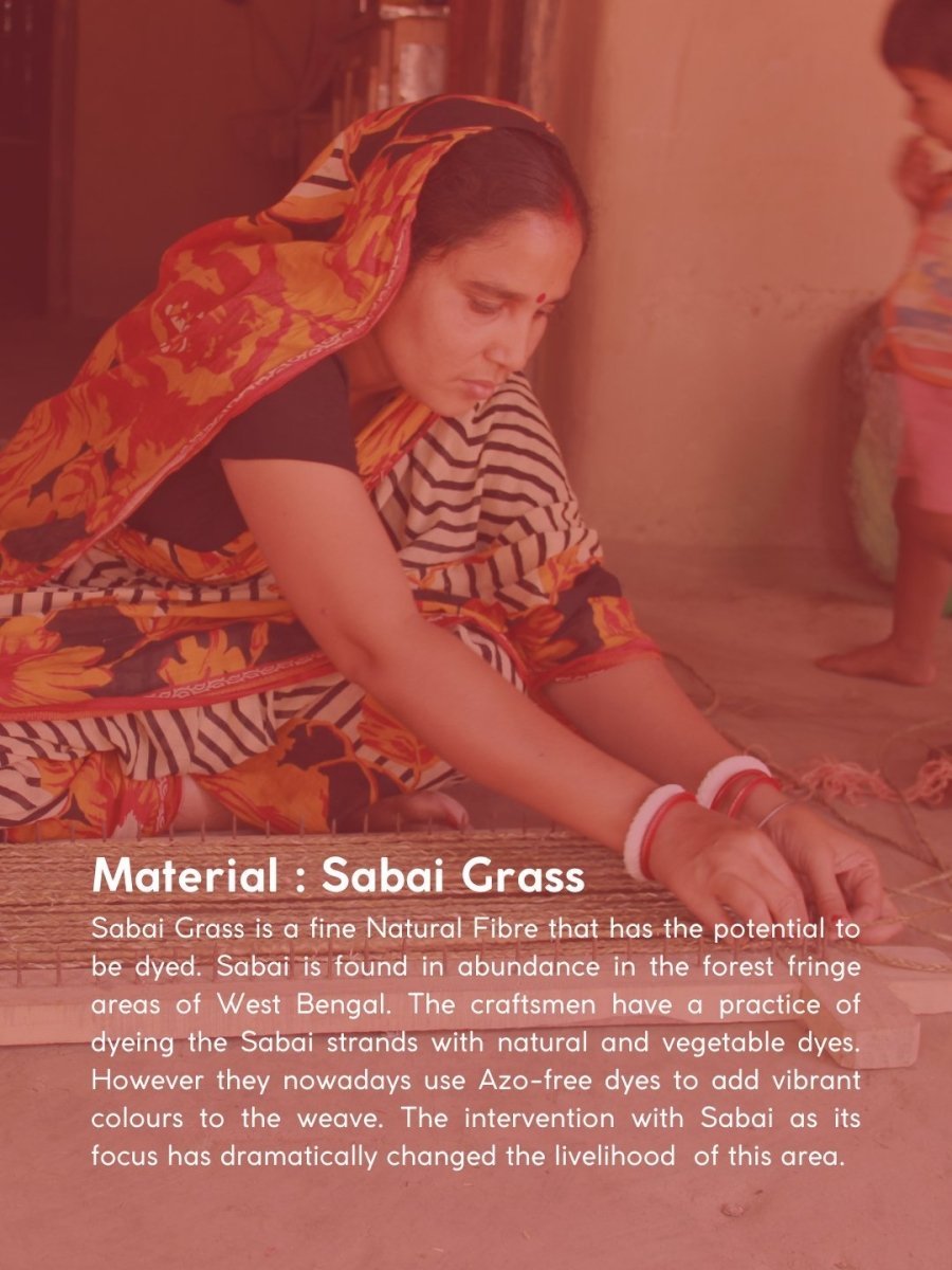 Handmade Sabai Gift Box - Red | Set of 3 - Kadam Haat