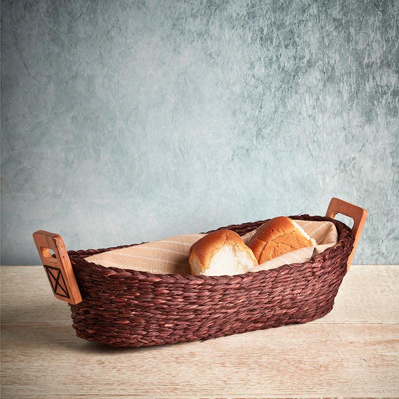 Handmade Sabai Grass Bread Basket - Kadam Haat