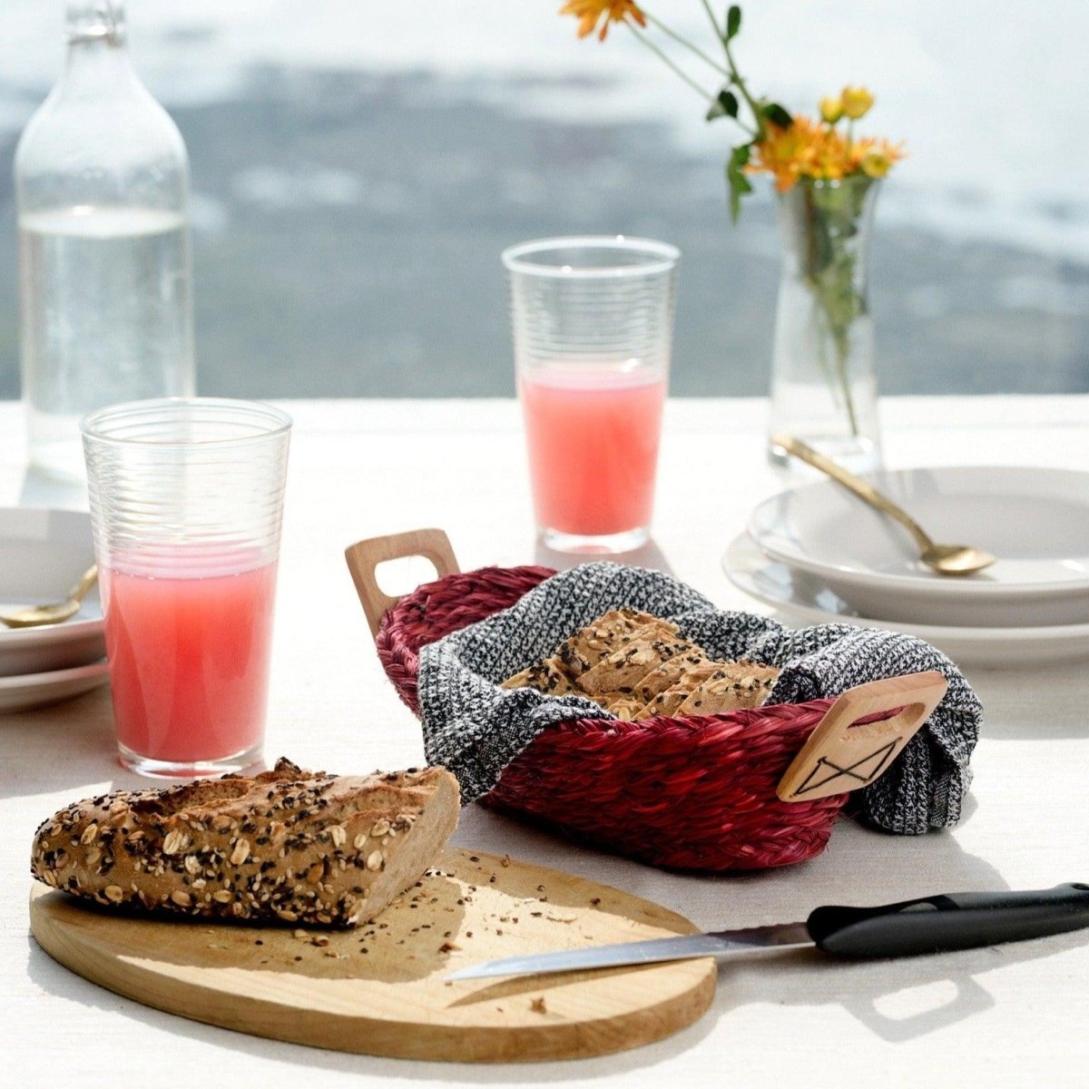 Handmade Sabai Grass Bread Basket - Kadam Haat