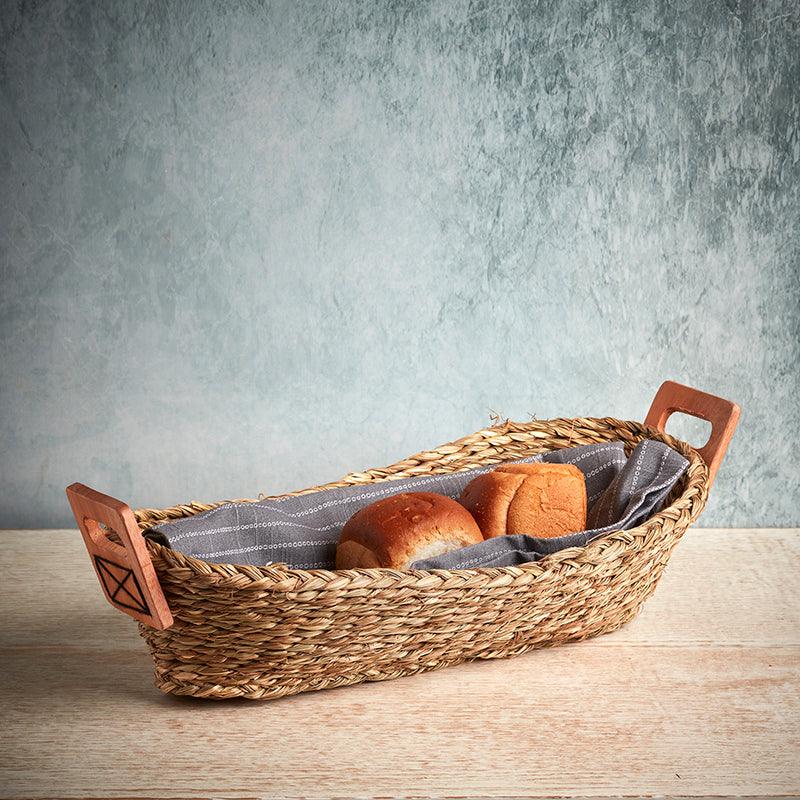 Handmade Sabai Grass Bread Basket - Kadam Haat
