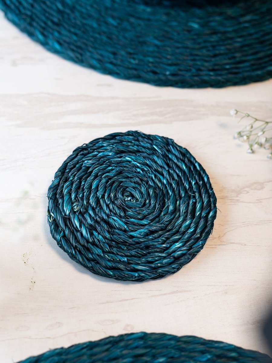 Handmade Sabai Grass Coasters - Set of 4 - Kadam Haat