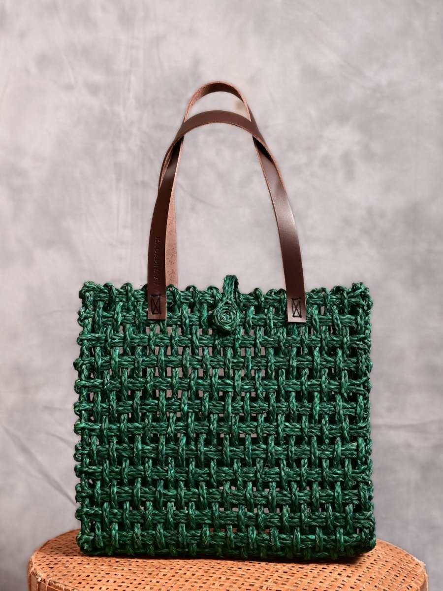 Handmade Sabai Grass Mesh Bag - Kadam Haat