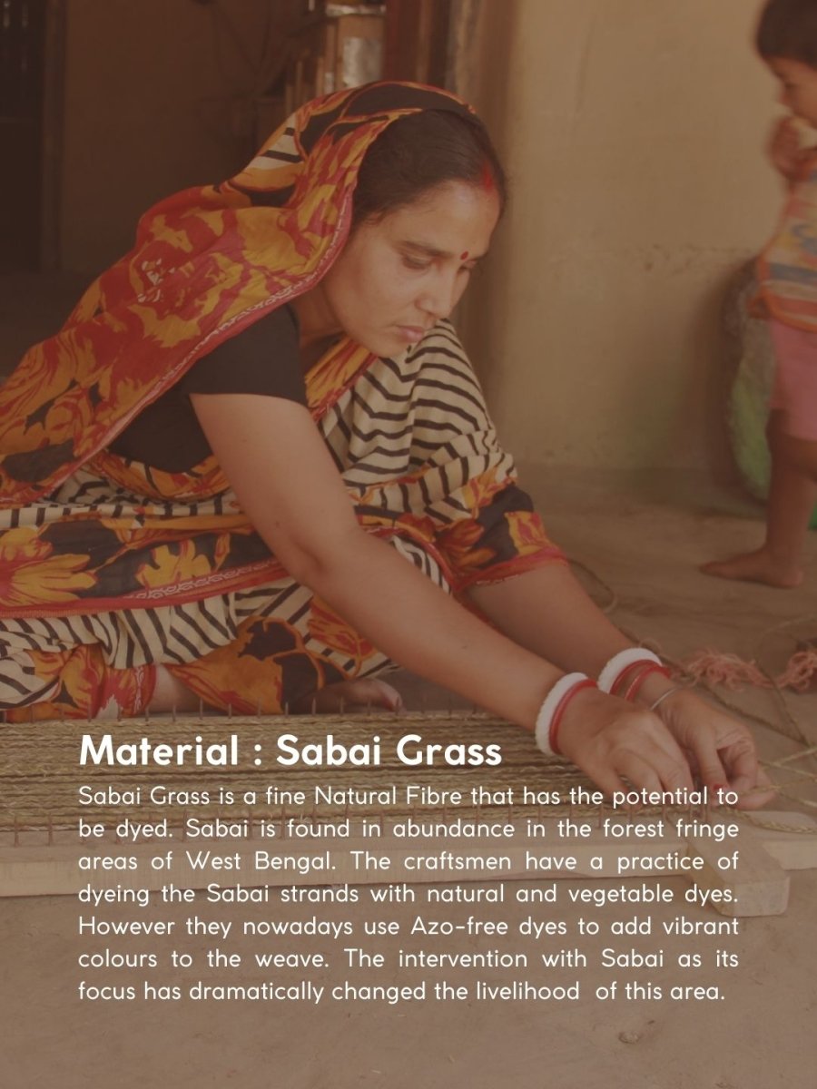 Handmade Sabai Grass Mesh Bag - Green - Kadam Haat