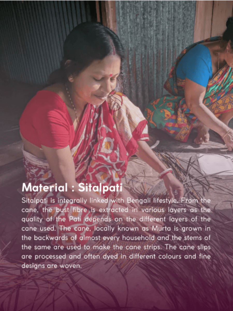 Handmade Sabai Grass Mesh Bag + Sitalpatti wallet - Kadam Haat