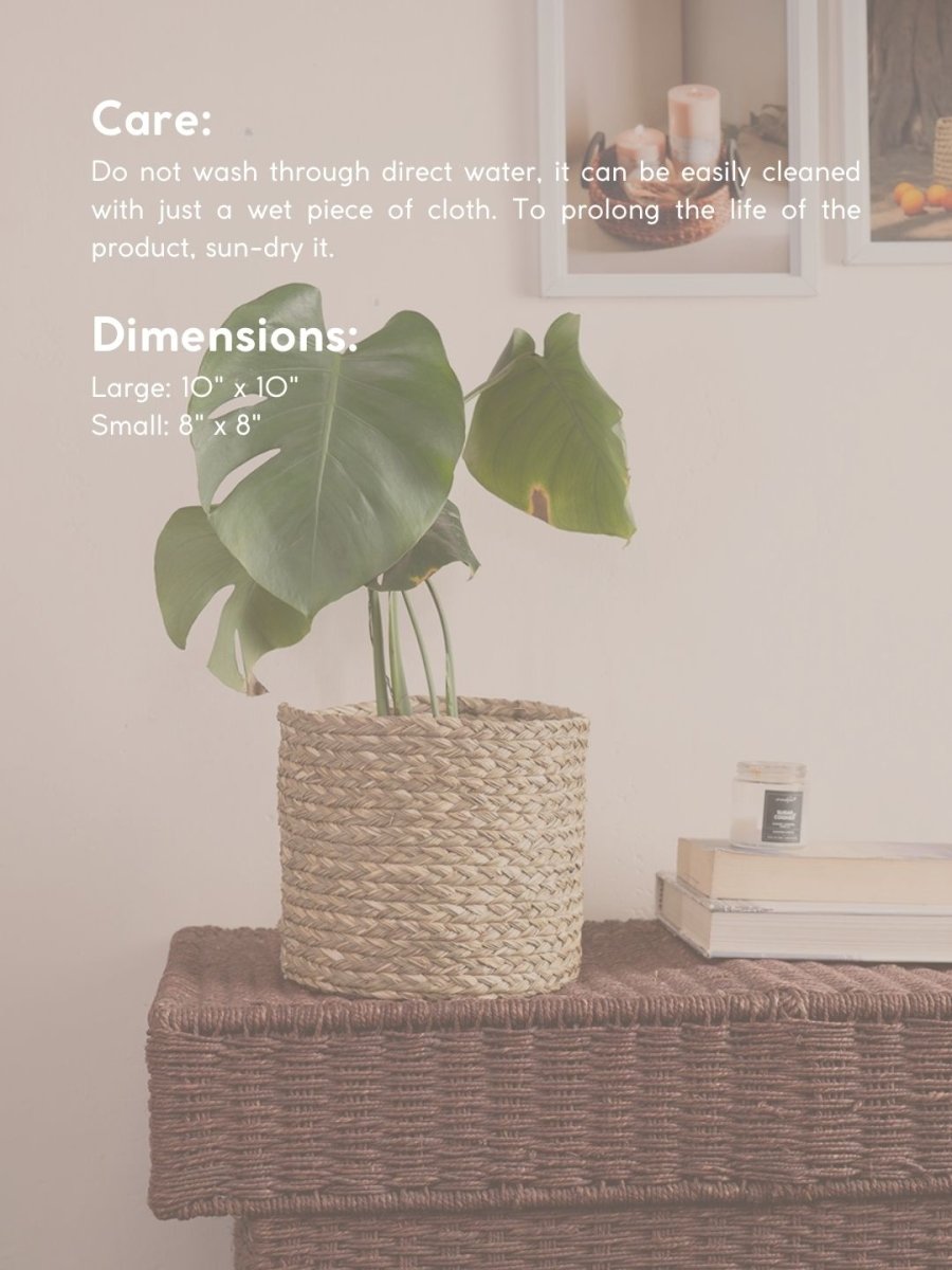 Handmade Sabai Grass Planter - Natural - Kadam Haat