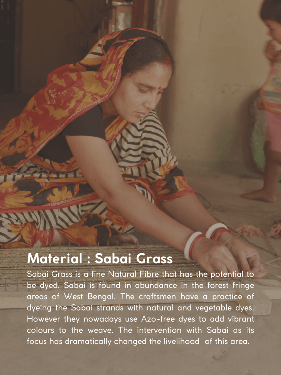 Handmade Sabai Grass Roti Box - Green - Kadam Haat