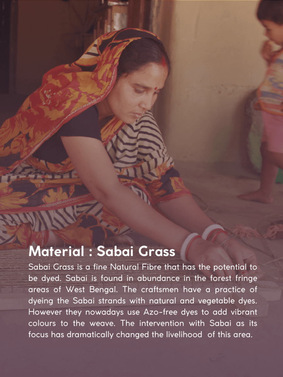 Handmade Sabai Grass Zari Mini Mesh Bag with Silver Handle Pack Of 2 - Kadam Haat