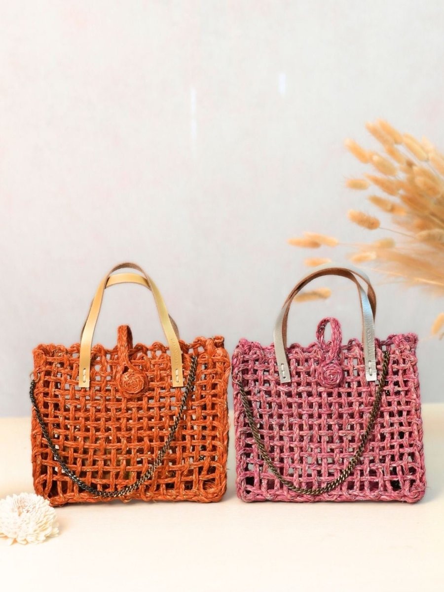 handmade sabai grass zari mini mesh - pack of 2 - Kadam Haat