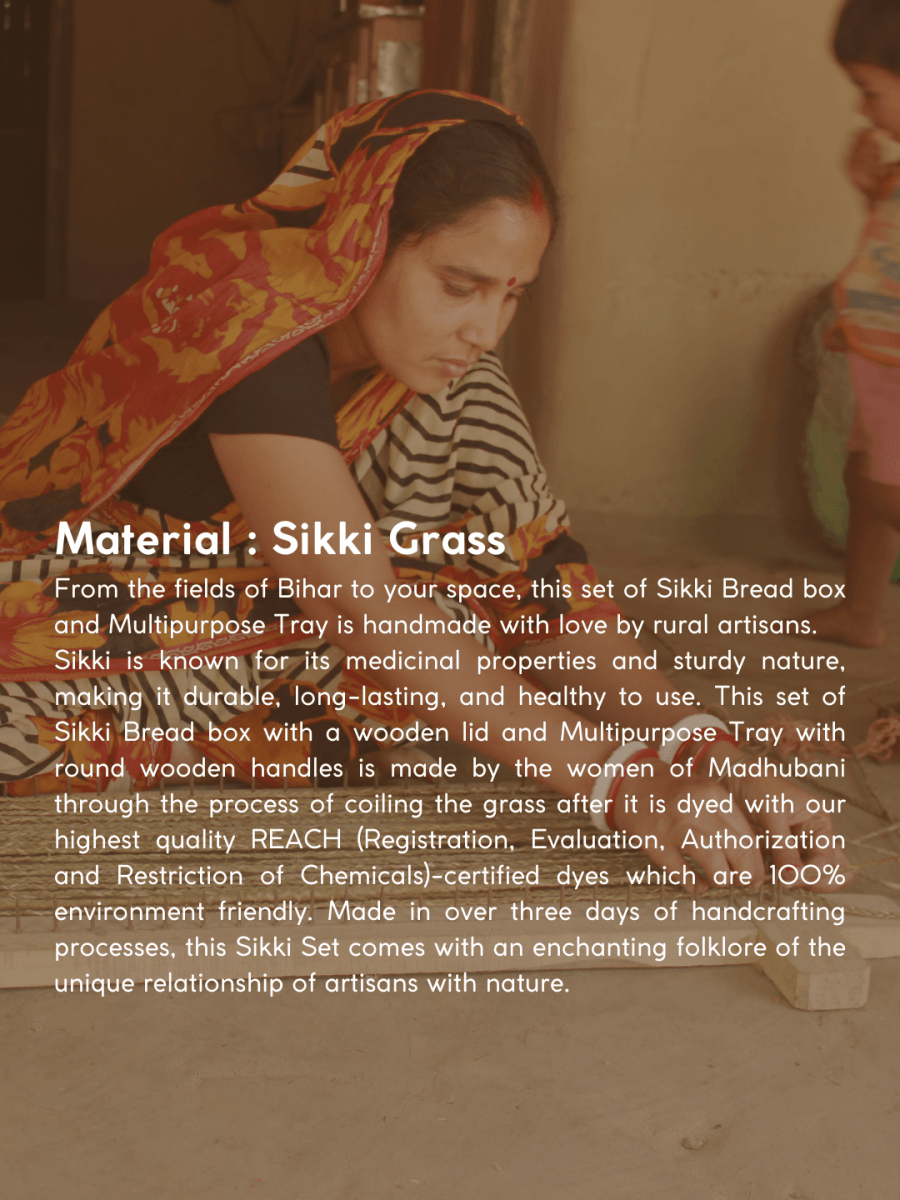 Handmade Sikki Cracker Basket - Kadam Haat