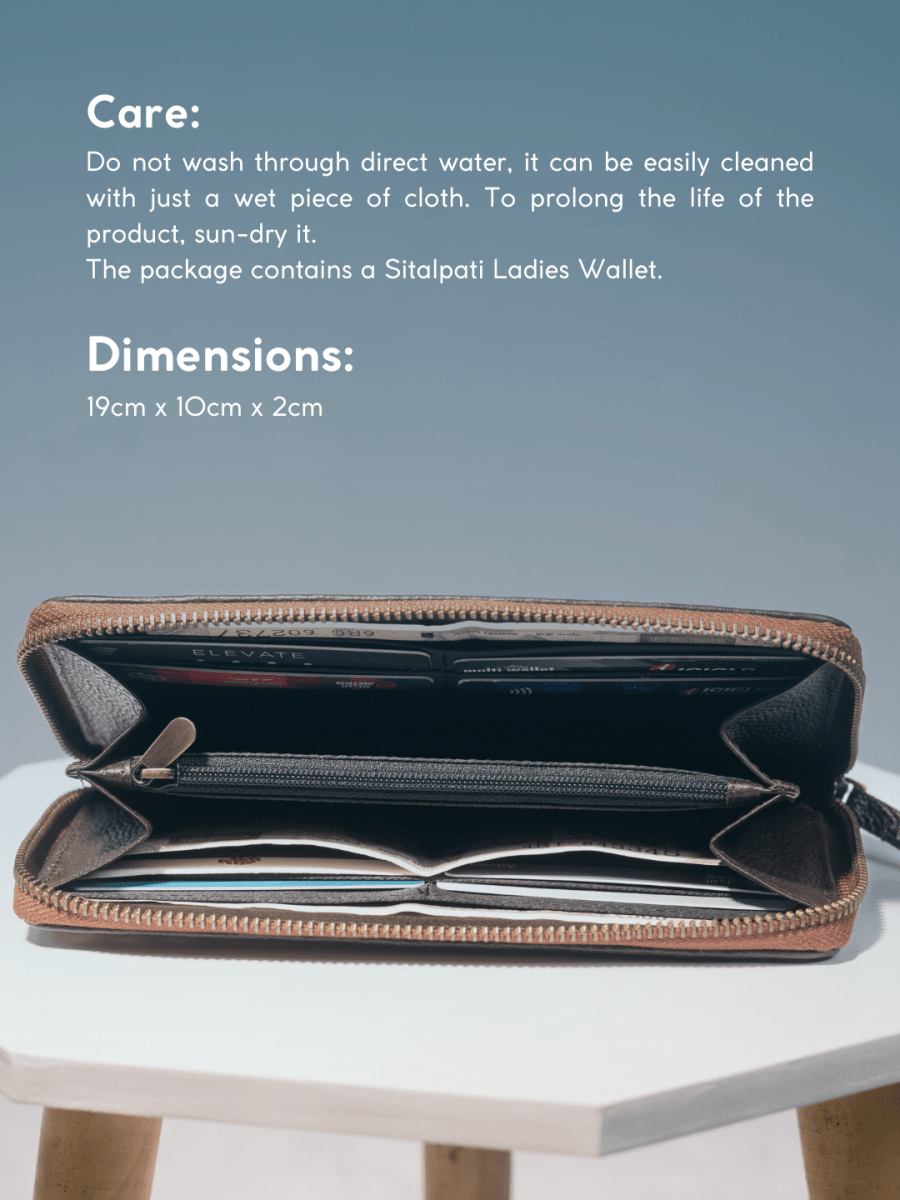 Handmade Sitalpati Wallet - Indigo - Kadam Haat