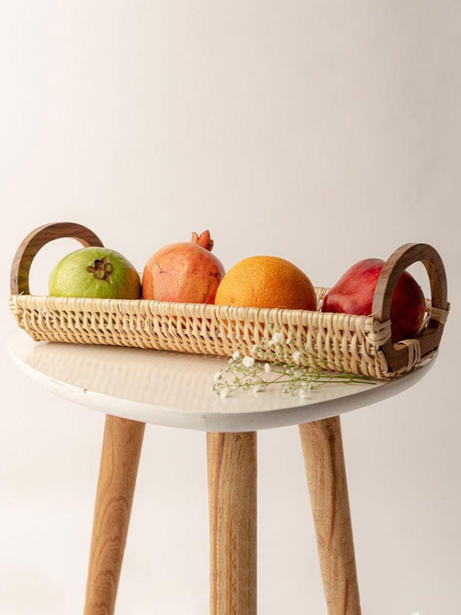 Handmade Wicker Bread Tray - Kadam Haat