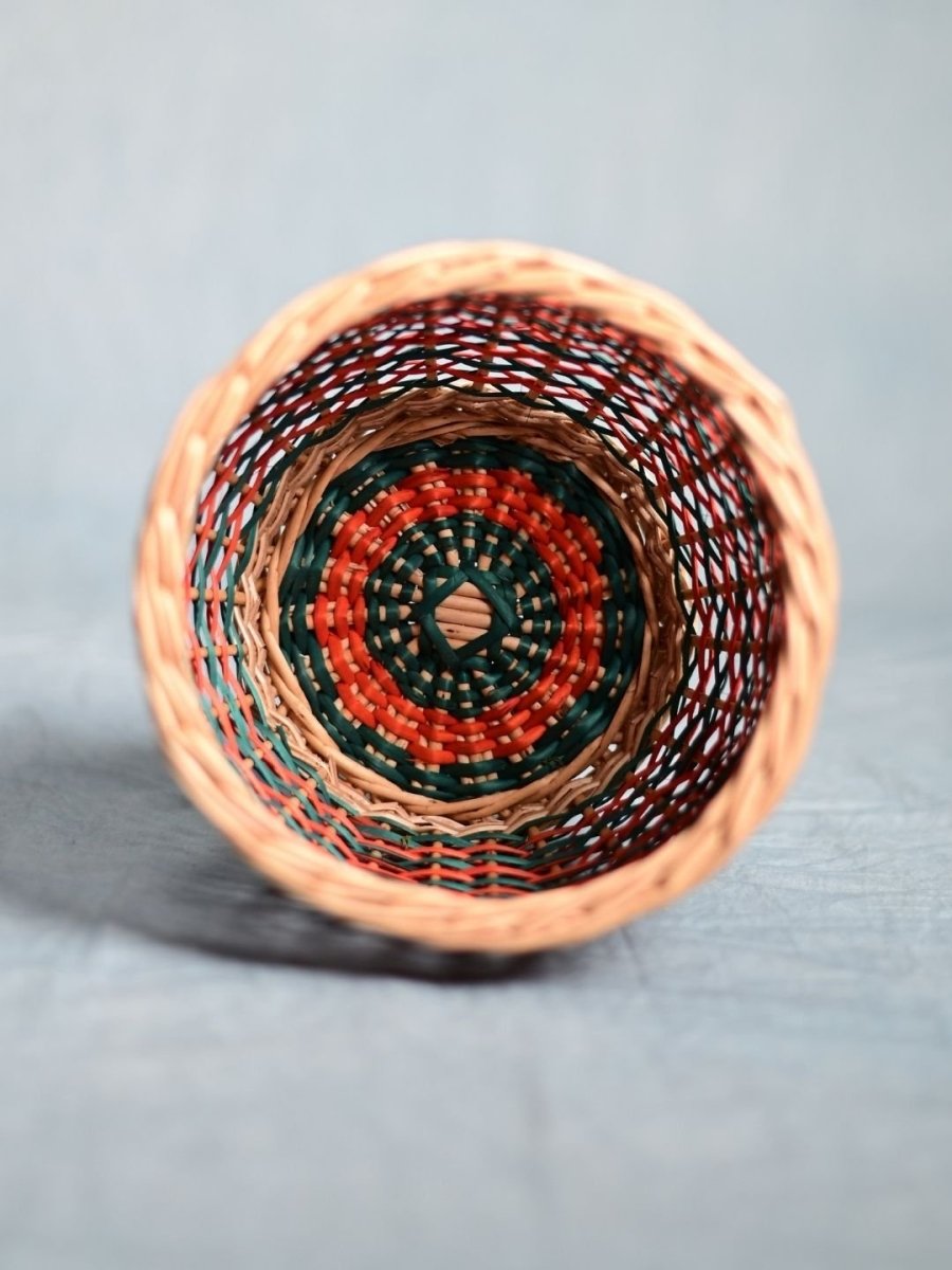 Handmade Wicker Planter - Multicolor - Kadam Haat