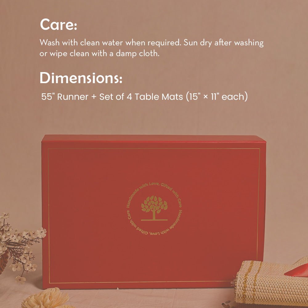Handwoven Madurkathi Table Linen Hamper - Kadam Haat